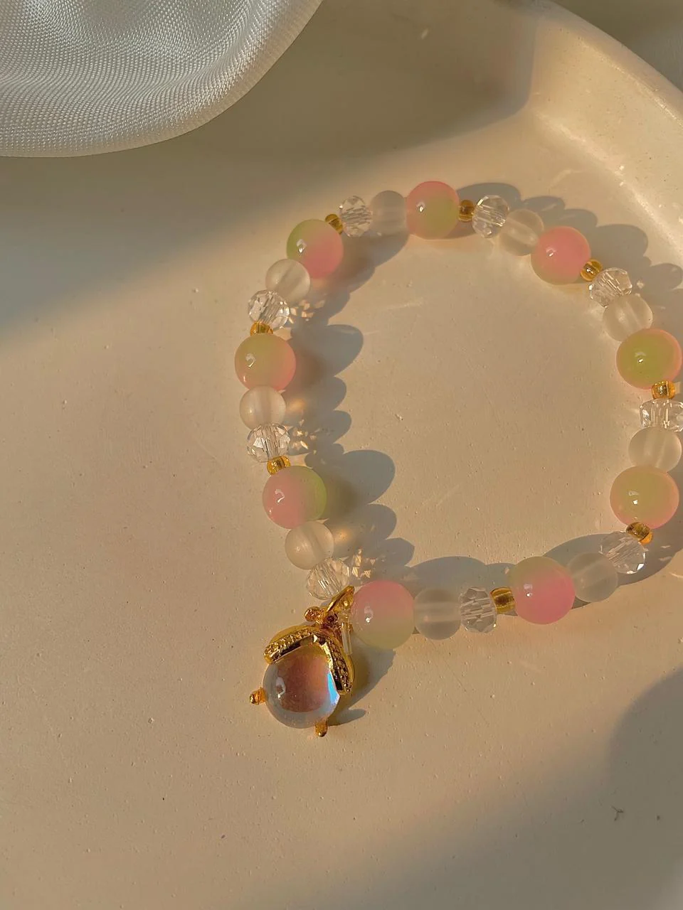 Queen of hearts bracelet- sunset hues - Image 2