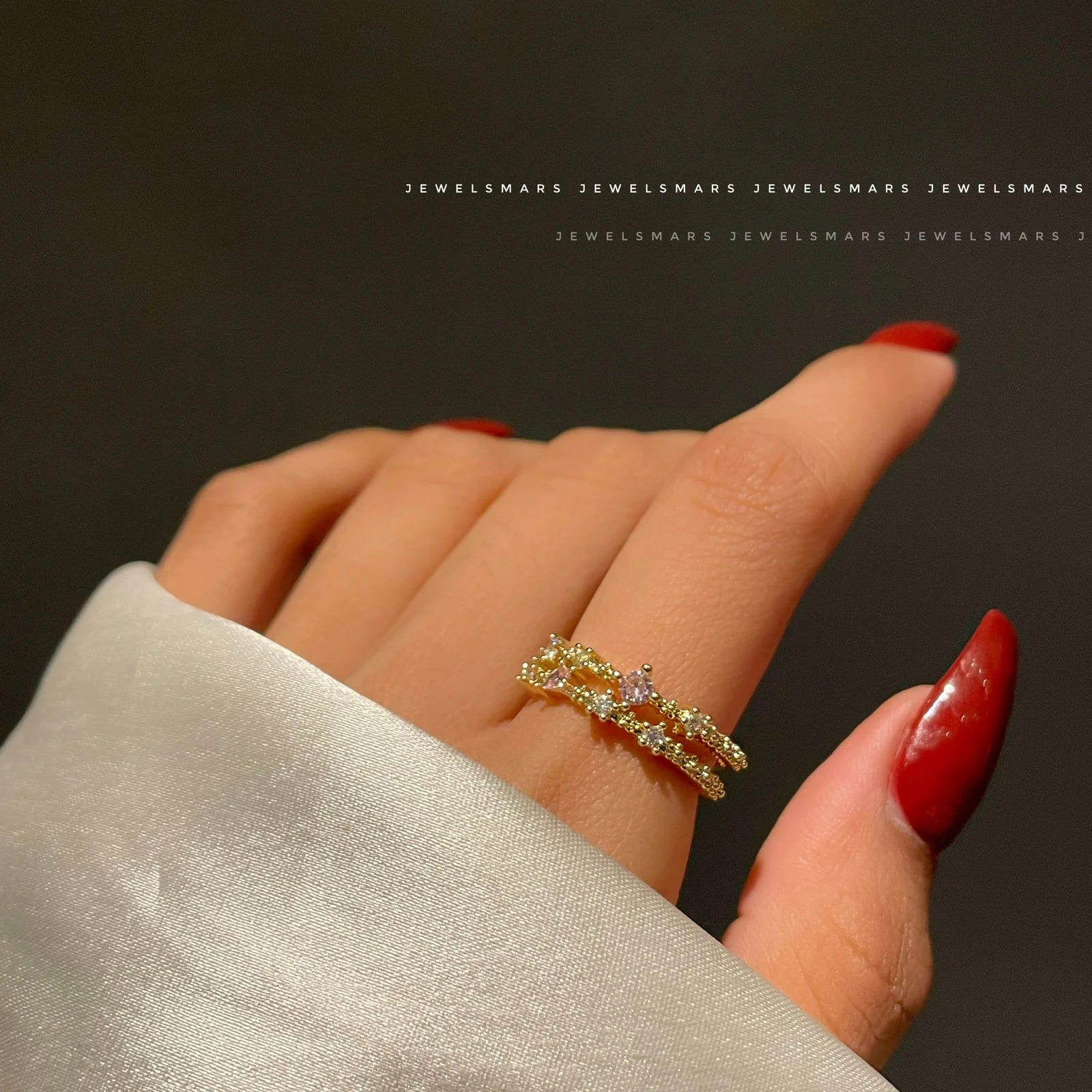 Rapunzal Layered Pink Ring