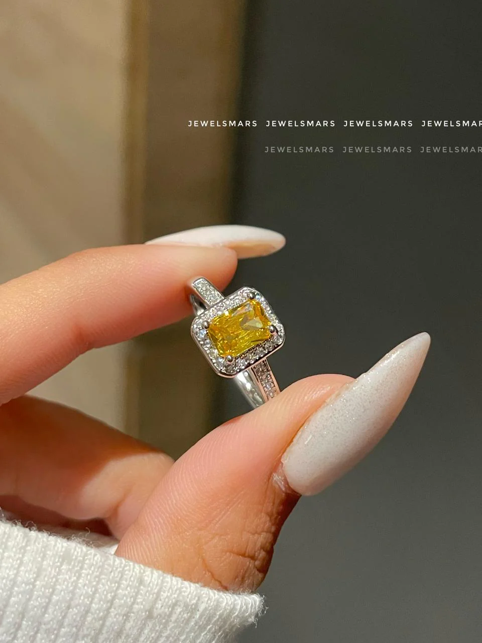 Rectangular cut Ring- yellow