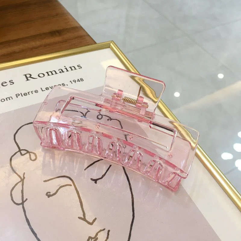 Rectangular Transparent Hair Claws - Image 2