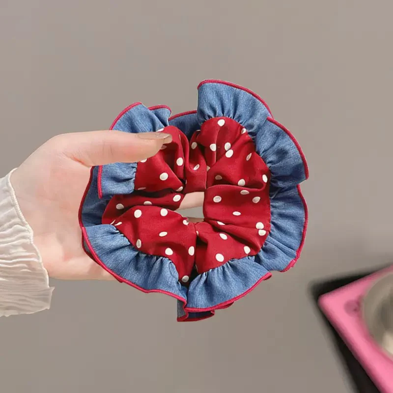Red Drama Ruffle Scrunchie