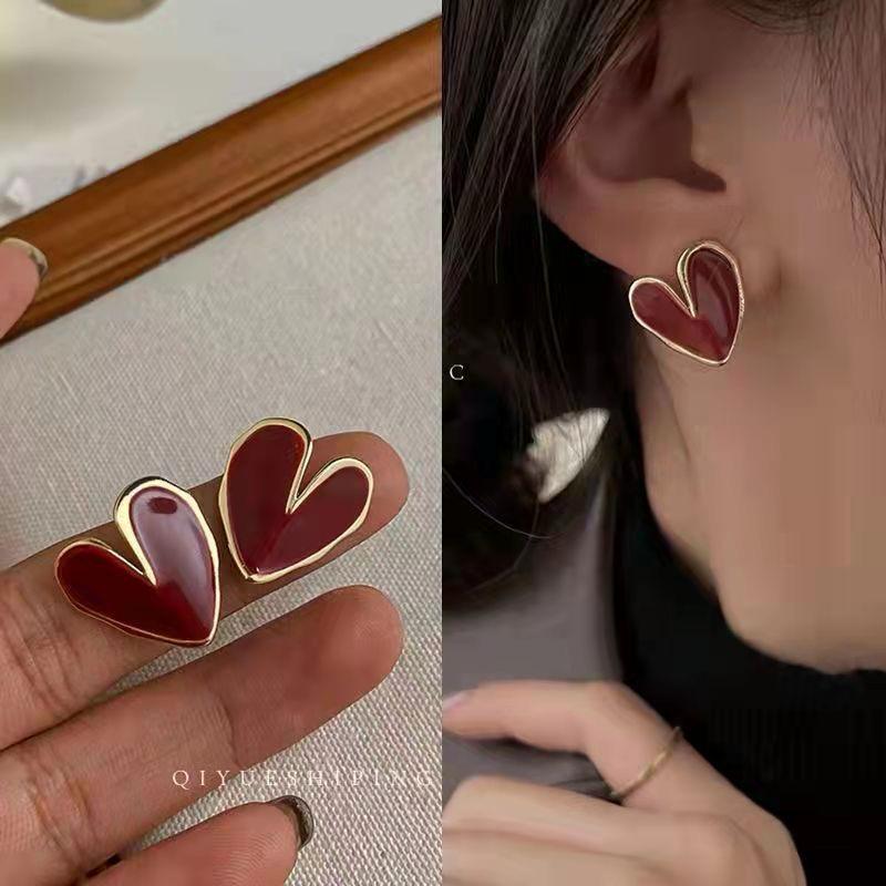Red Heart Earrings - Image 2