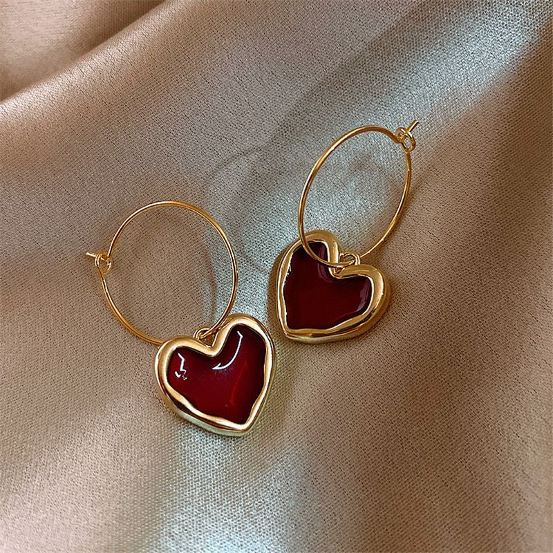 Red Heart Earrings - Image 5