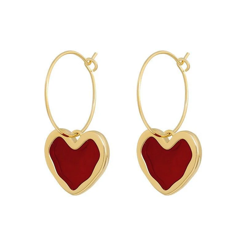 Red Heart Earrings - Image 6