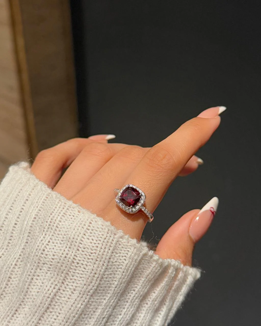 Red Love Solitaire Ring - Image 3