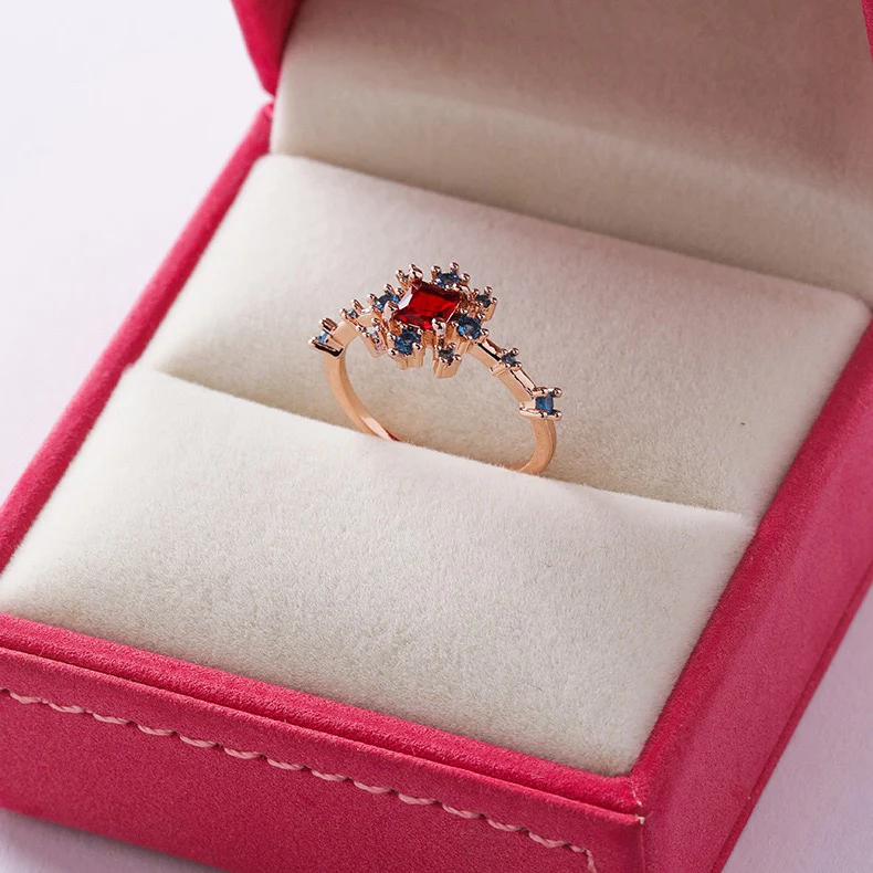 Red Snowflake Ring - Image 2