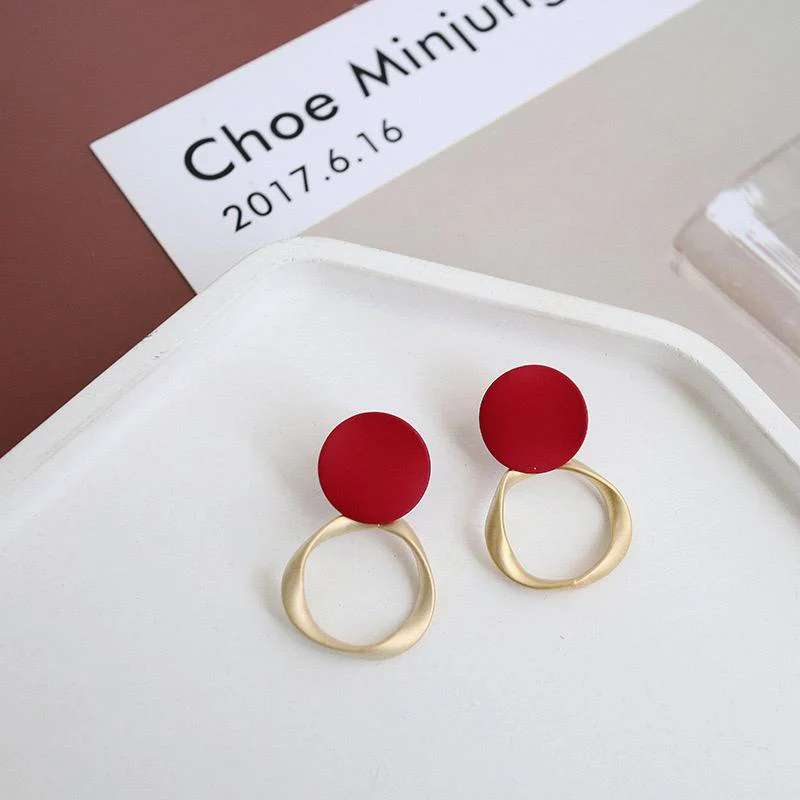Red Statement Earrings