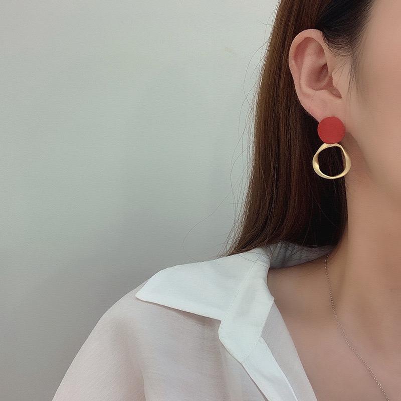 Red Statement Earrings - Image 3