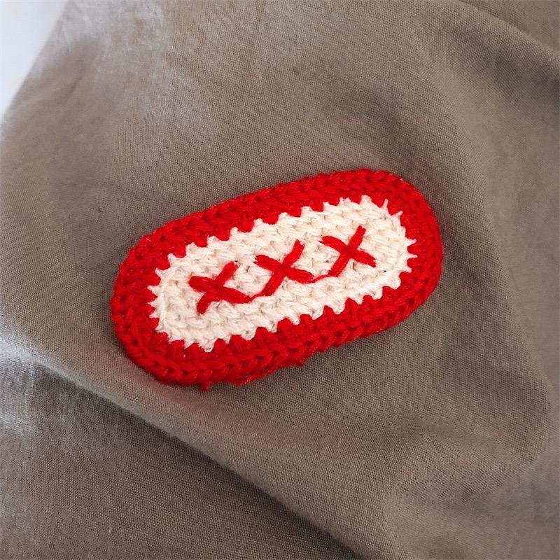 Red Whisper Crochet Hair Clip - Image 3