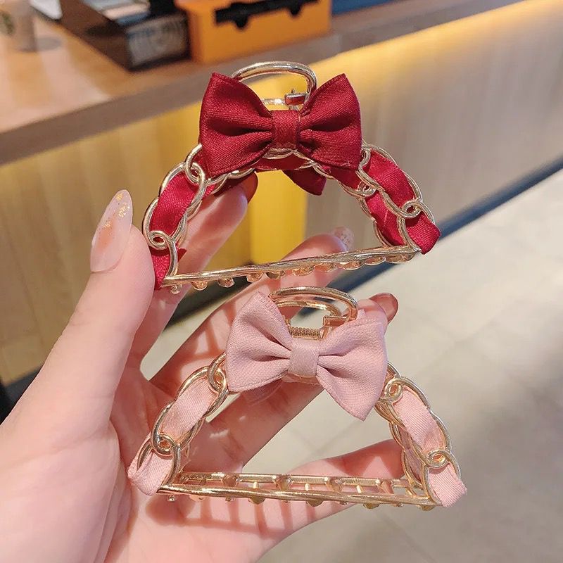 Ribbon Bow Metal Claw Clips - Image 4