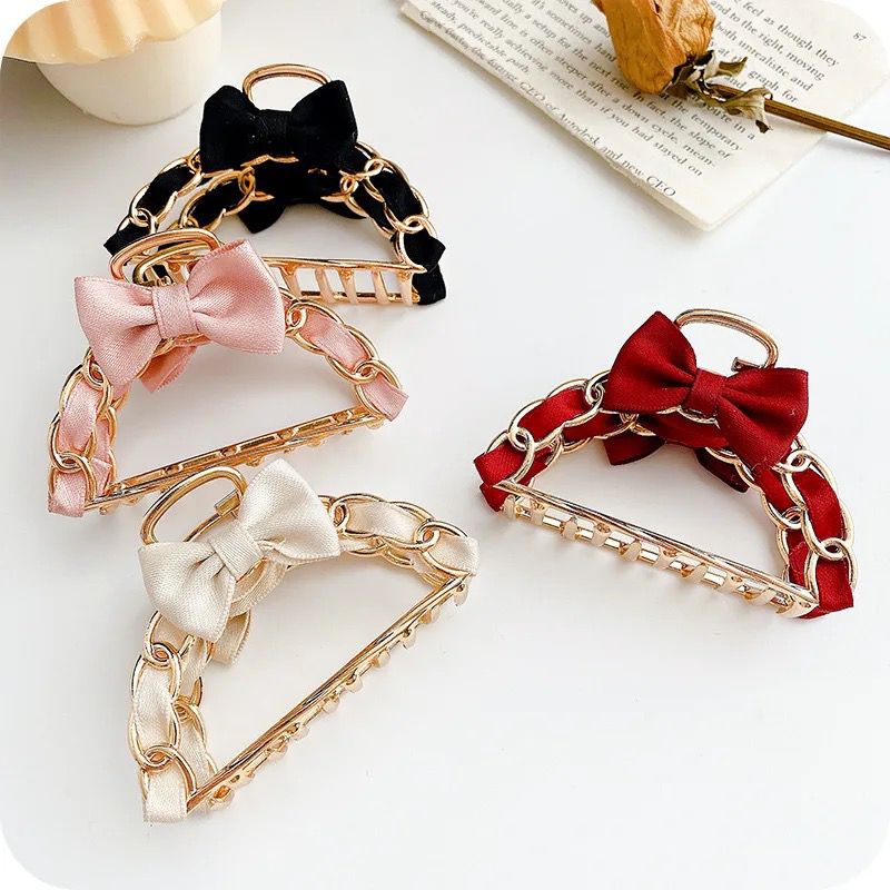 Ribbon Bow Metal Claw Clips - Image 5