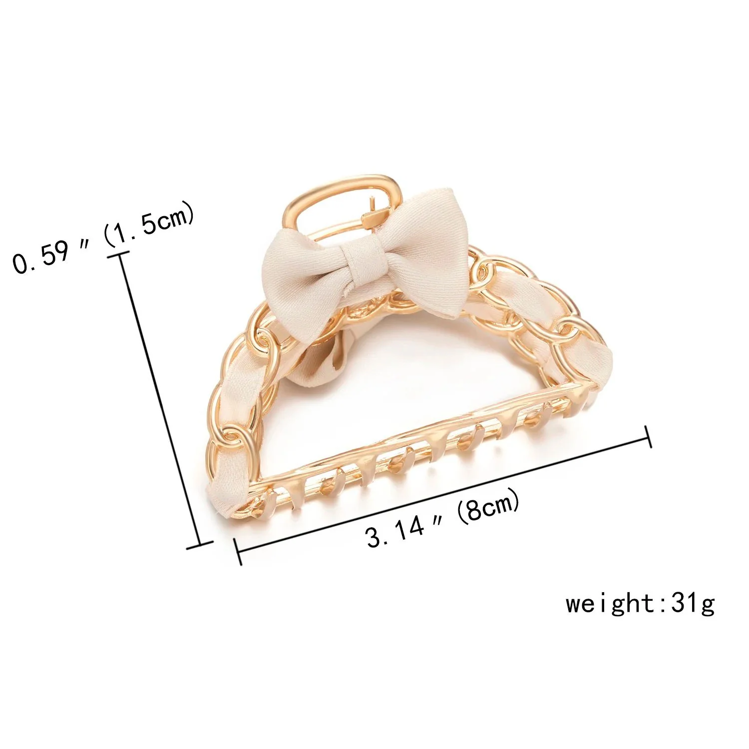Ribbon Bow Metal Claw Clips - Image 8