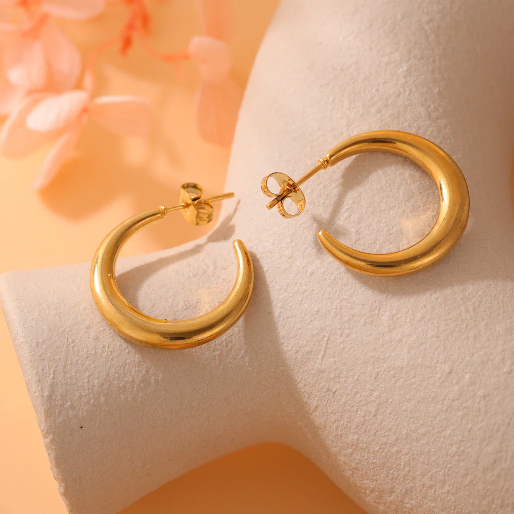 Rise n Shine Basic Hoop Earrings - Image 2