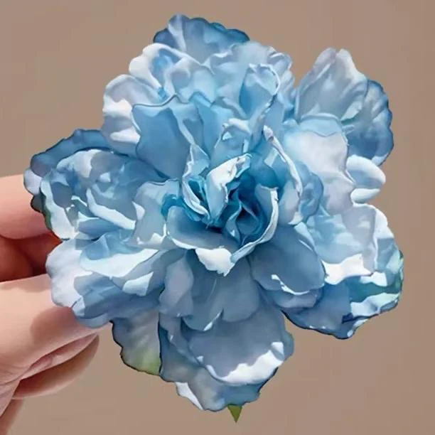 Romantic Rose Blue Hair Clip - Image 2