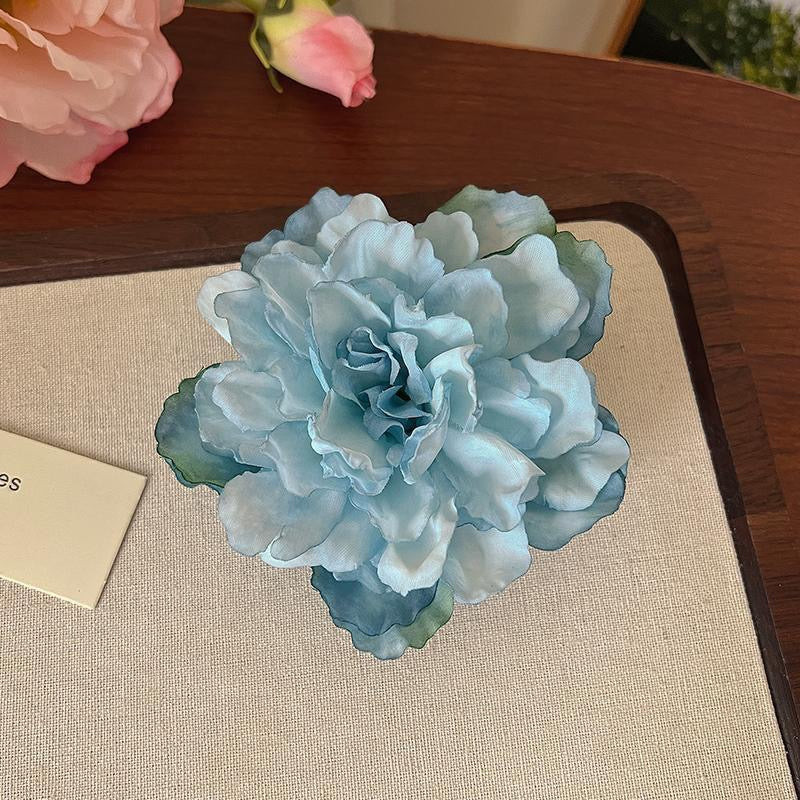 Romantic Rose Blue Hair Clip - Image 4