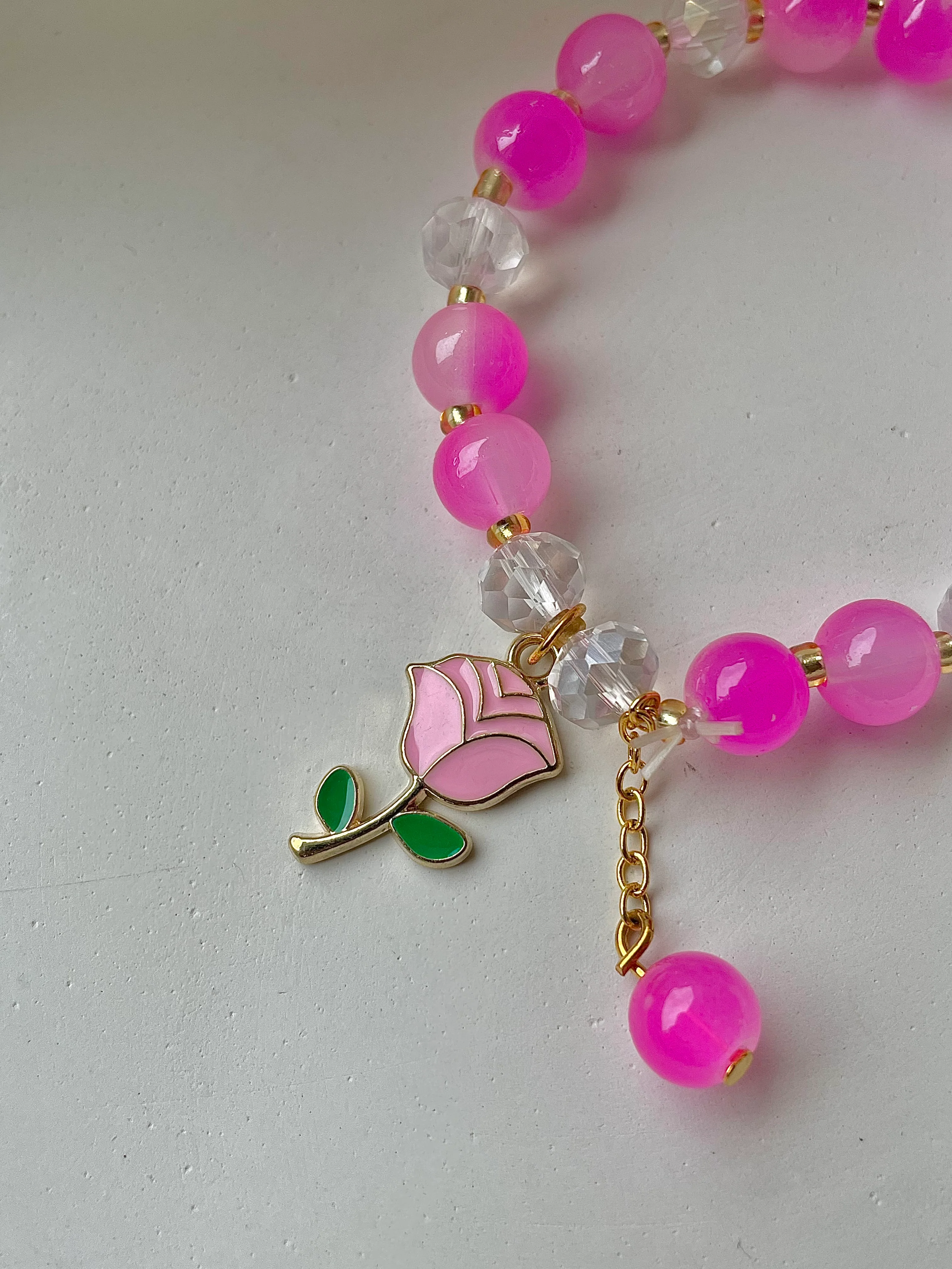 Rose bracelet- pink - Image 2