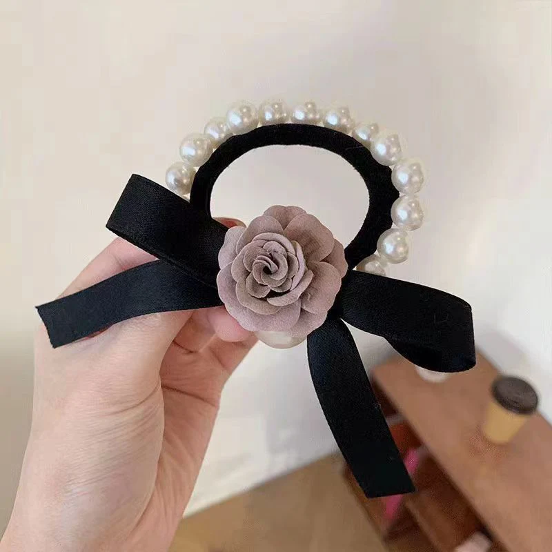 Rose on my Head Pearly Scrunchies - Image 6