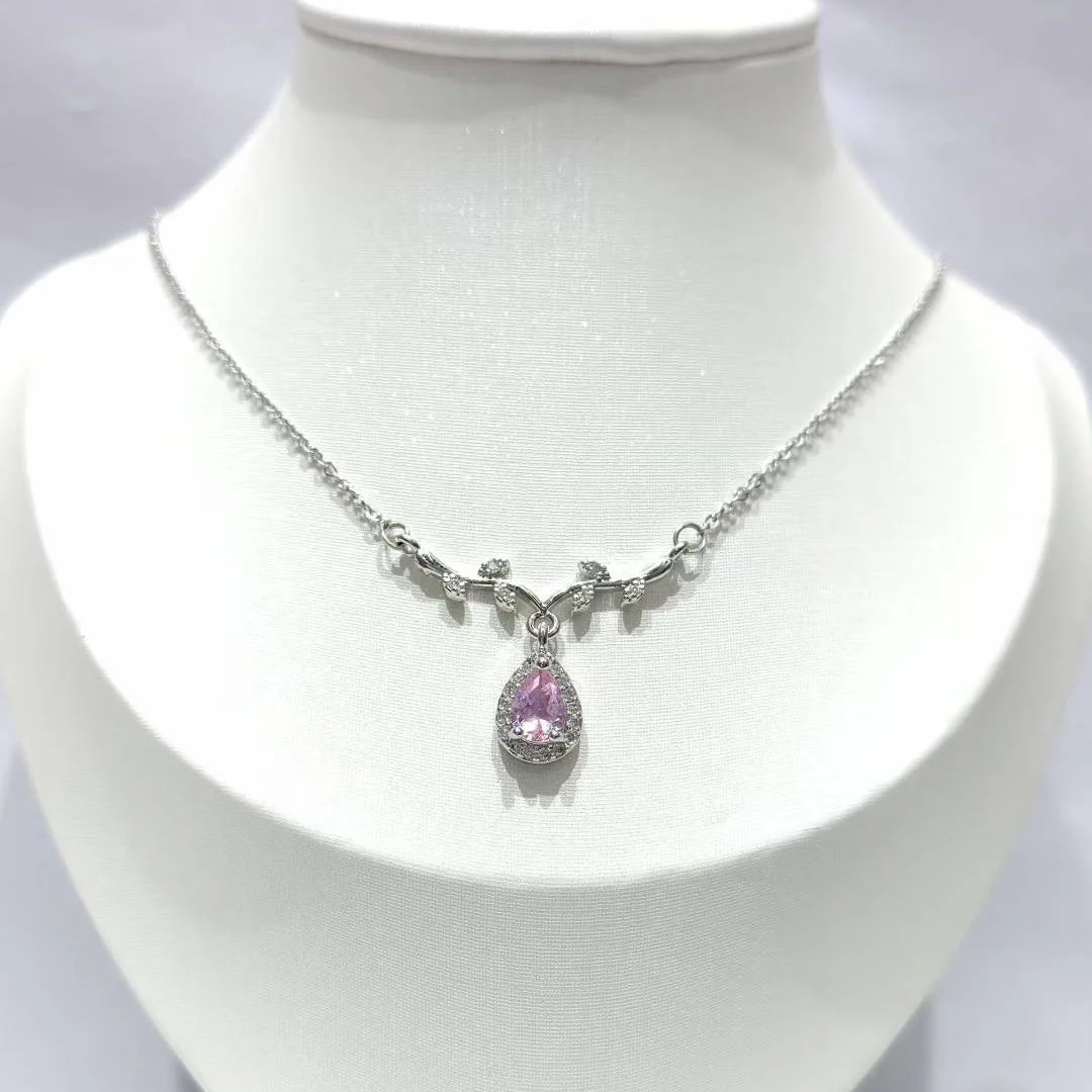Rosé Teardrop Necklace - Image 2