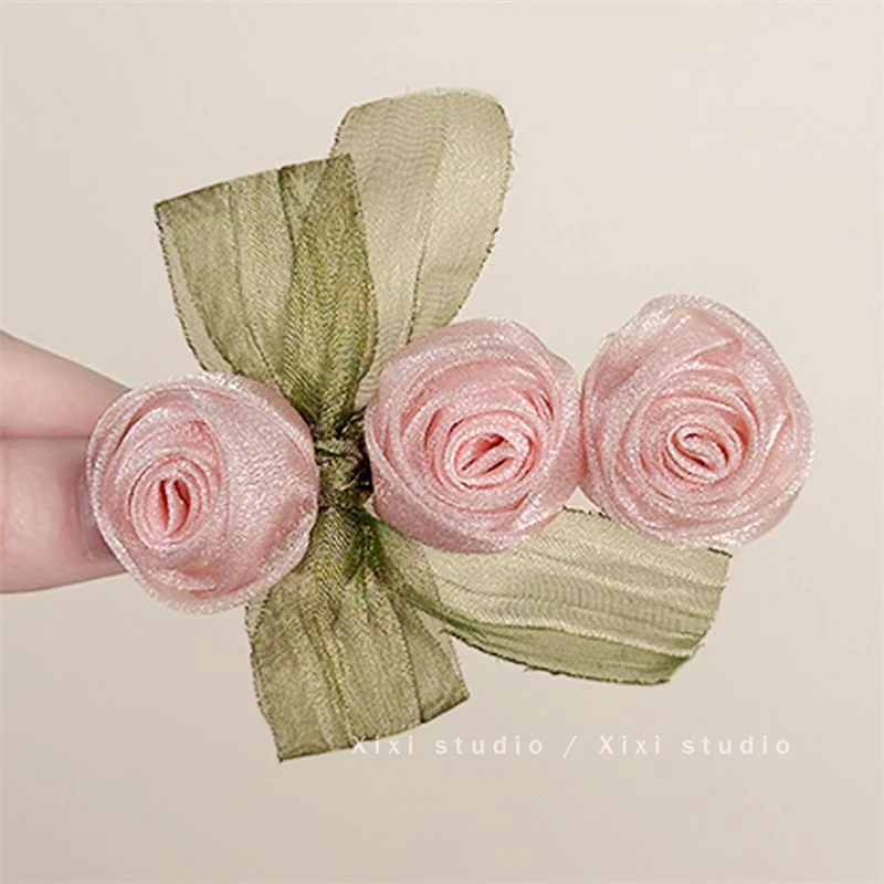 Roses on my Head Hairpin (handmade) - Image 3