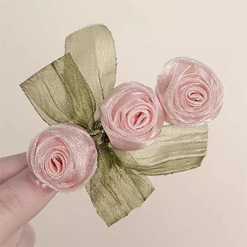 Roses on my Head Hairpin (handmade) - Image 4