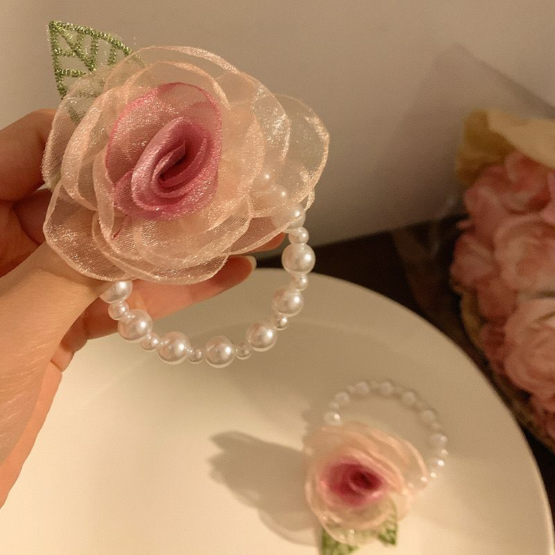 Rosette Pearls Hair Tie - Image 3