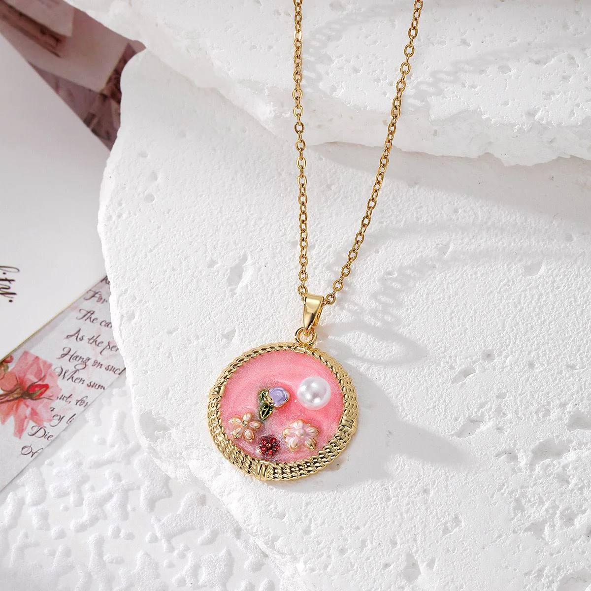 Rosy Giggles Pearl Necklace