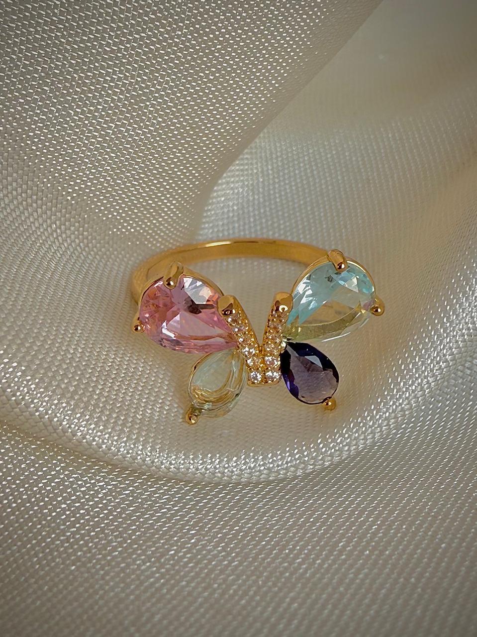 Rosy Monarch Butterfly Ring - Image 2