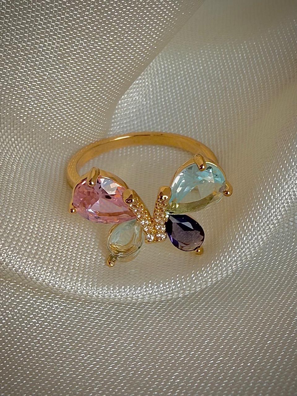 Rosy Monarch Butterfly Ring - Image 3