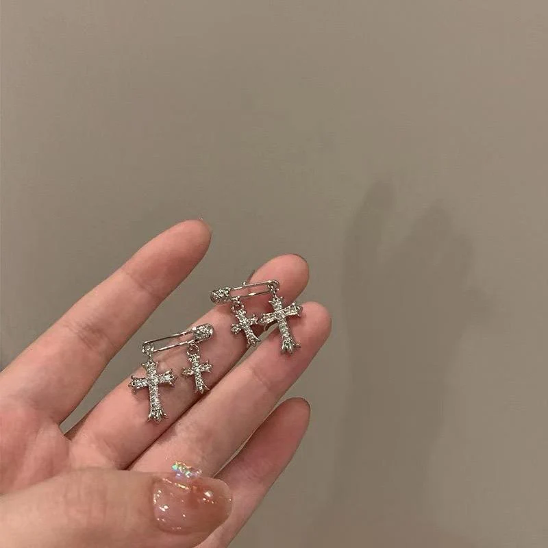 Safety in cross Earrings - Image 3
