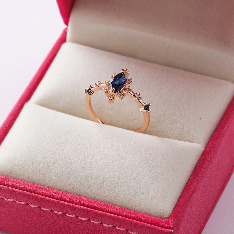 Sapphire Star Oval Ring - Image 2