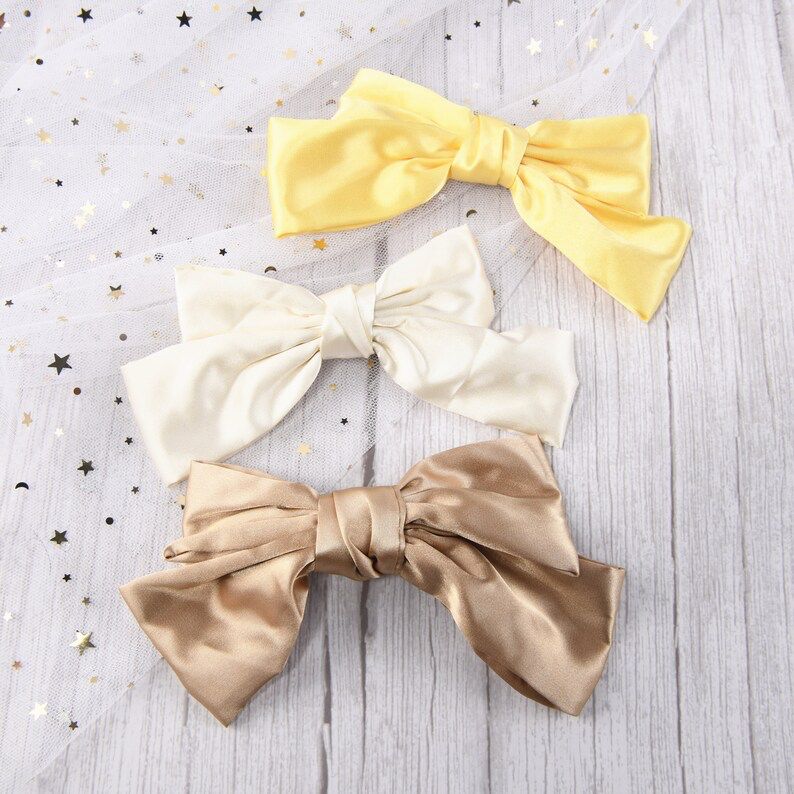 Satin Bow Hair Clips - Image 2
