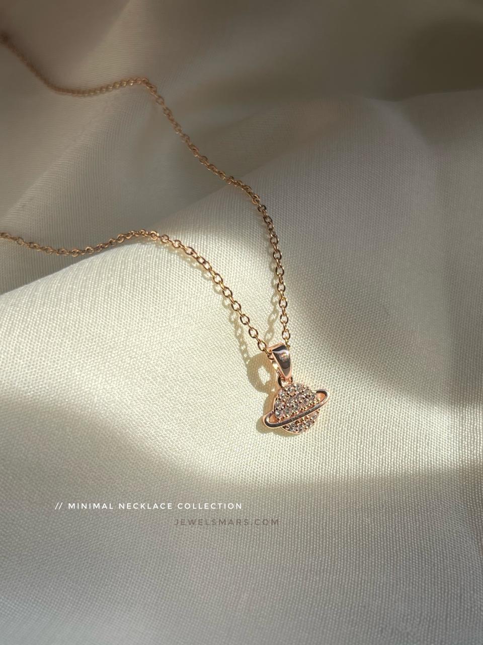 Saturn Minimal Necklace