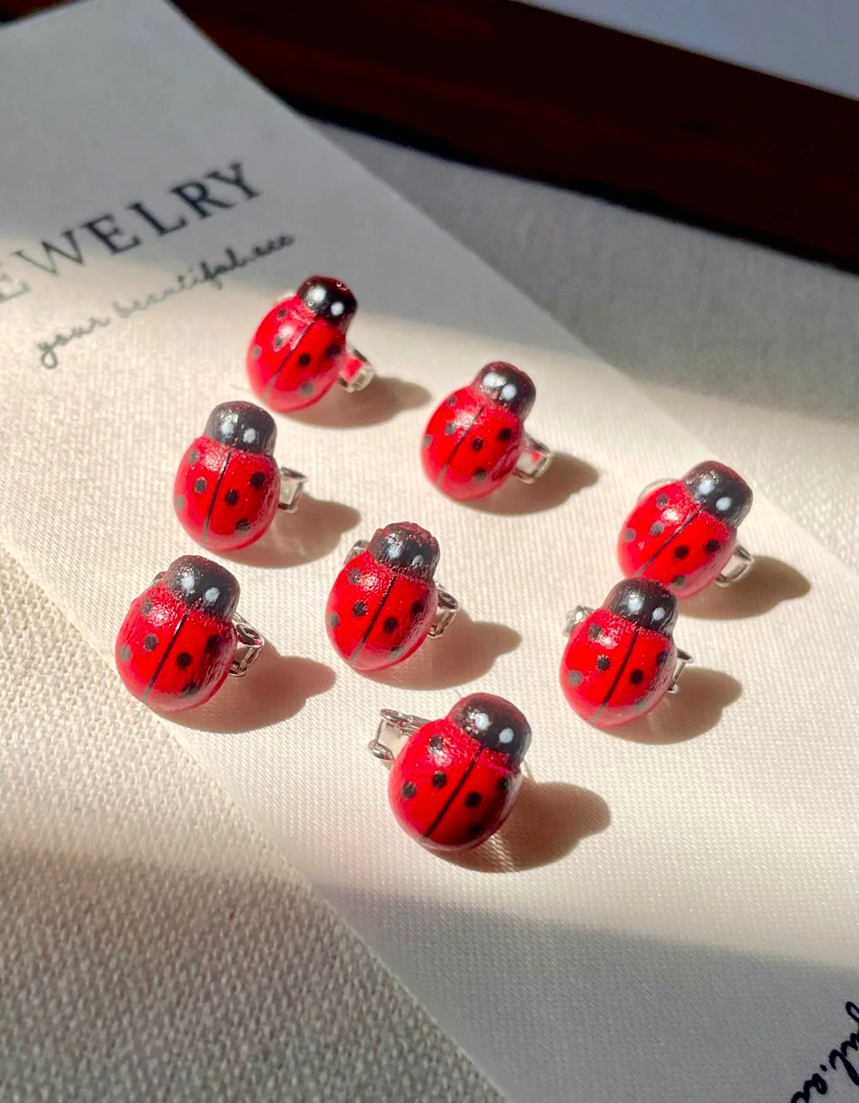 Cute LadyBug Mini Pins (pack of 8) - Image 2