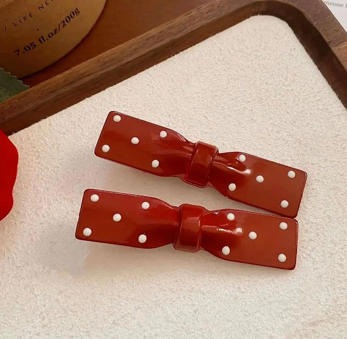 Scarlet Sweetie Bow Hair Clip (Pack of 2)