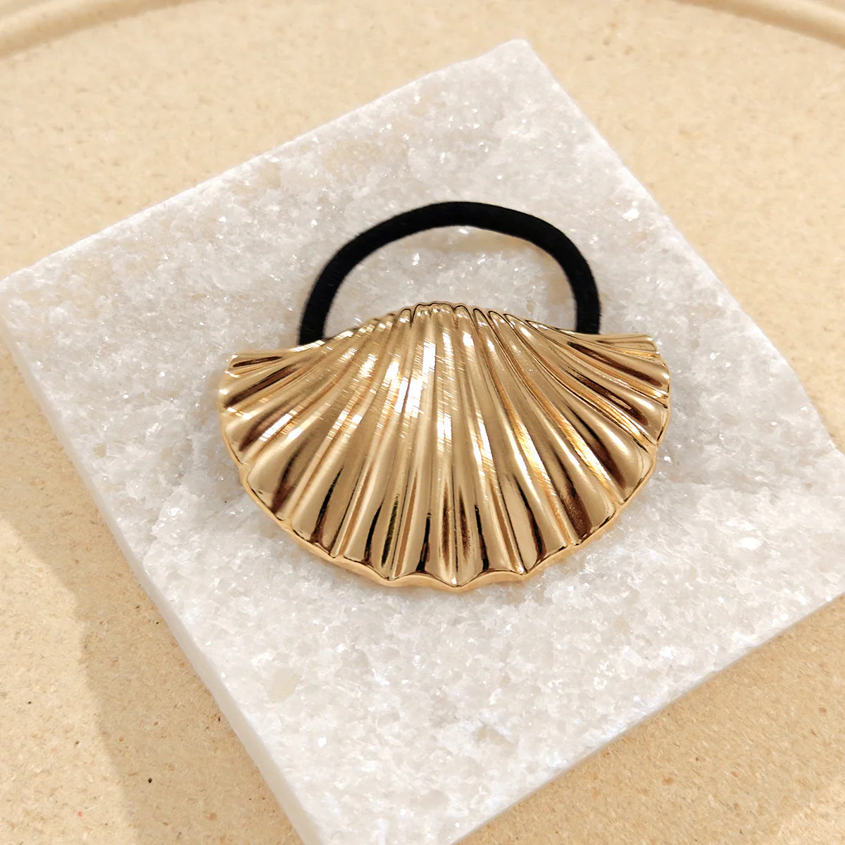 Sea-shell Statement Metal Hair Tie - Image 2