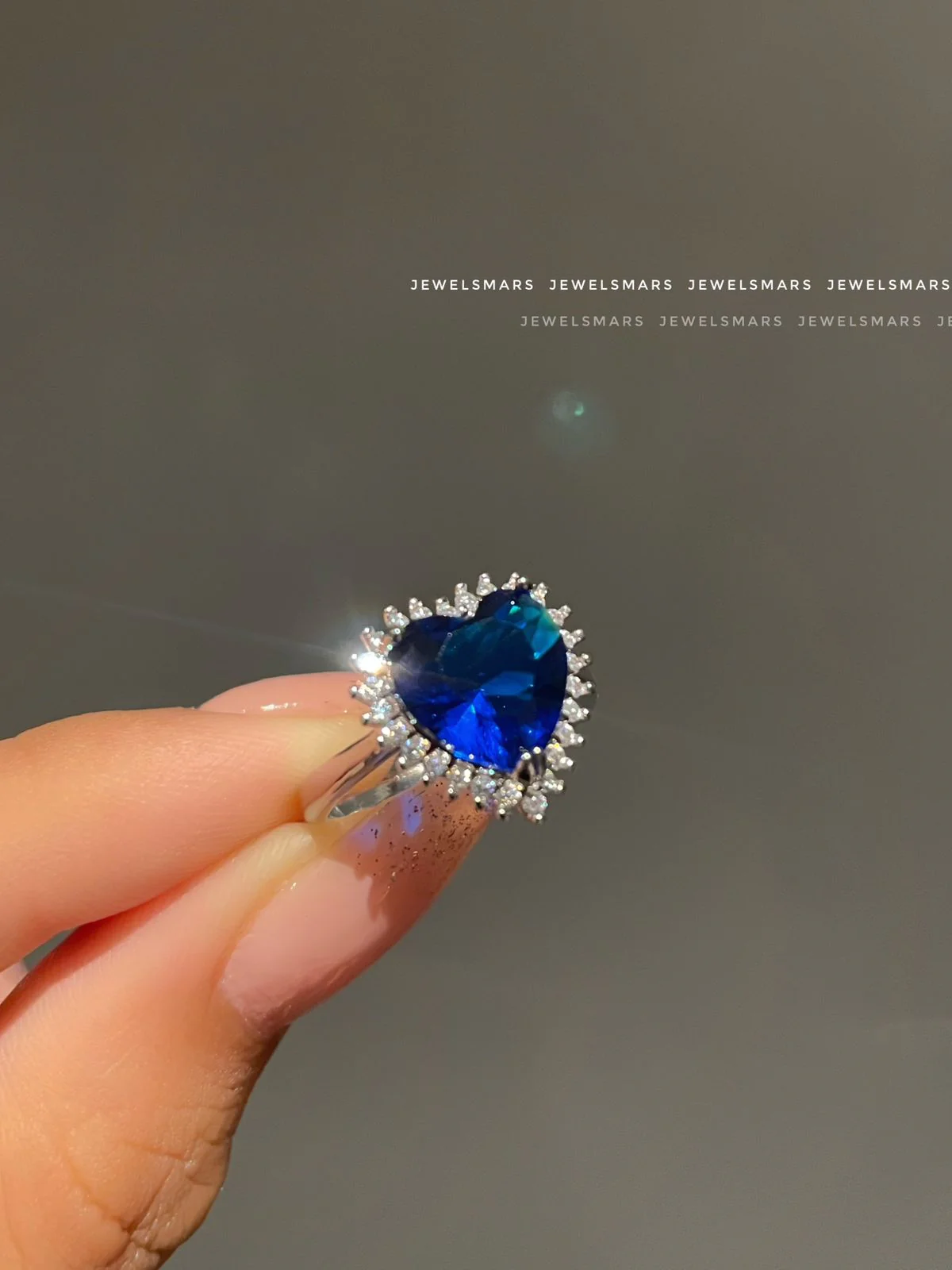 Serenity Heart Ring- blue