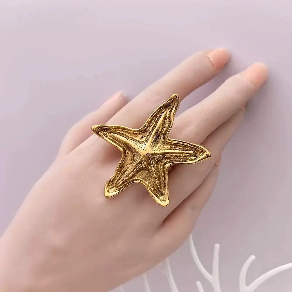 Shore-struck Statement Starfish Ring - Image 2