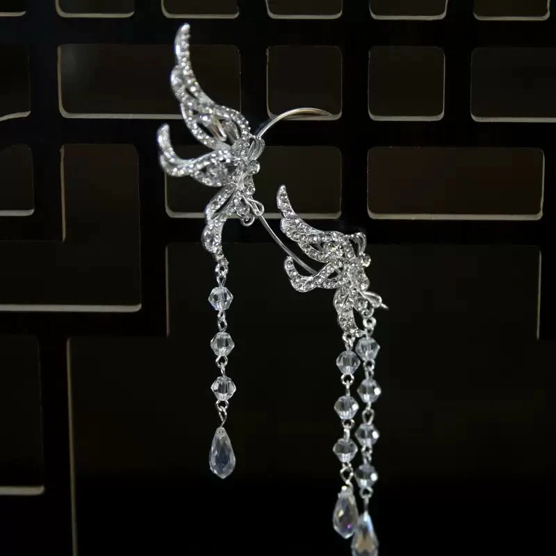 Silver Angel Wing Ear Cuffs (1pcs)