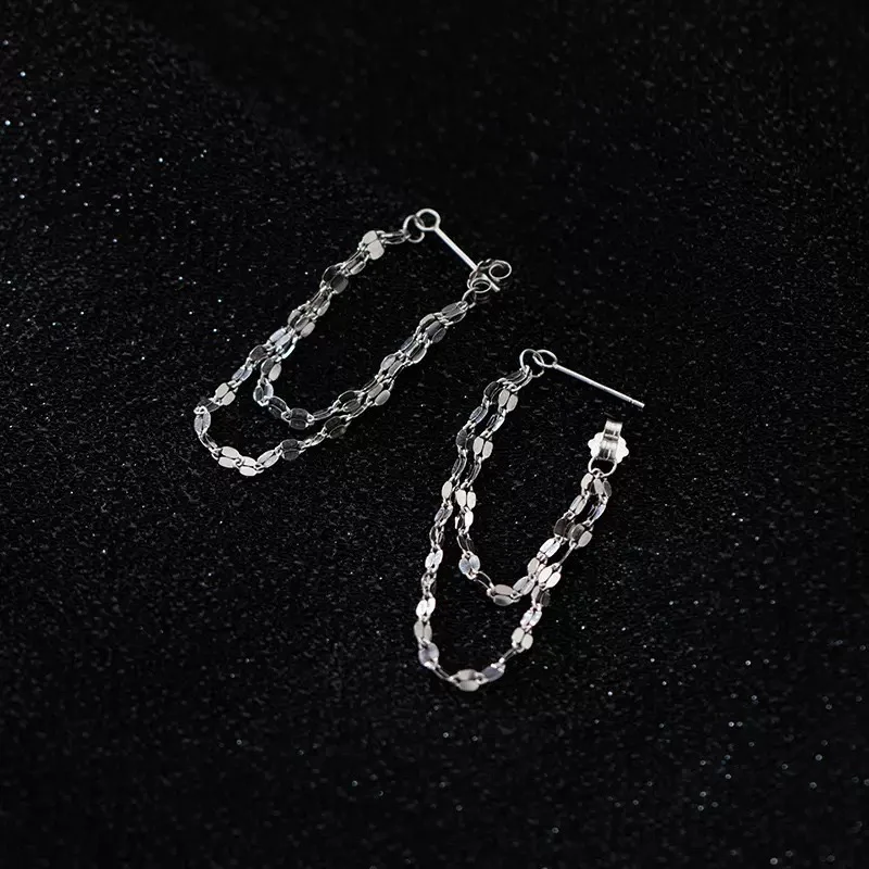 Silver-sigh Chandelier Earrings - Image 2