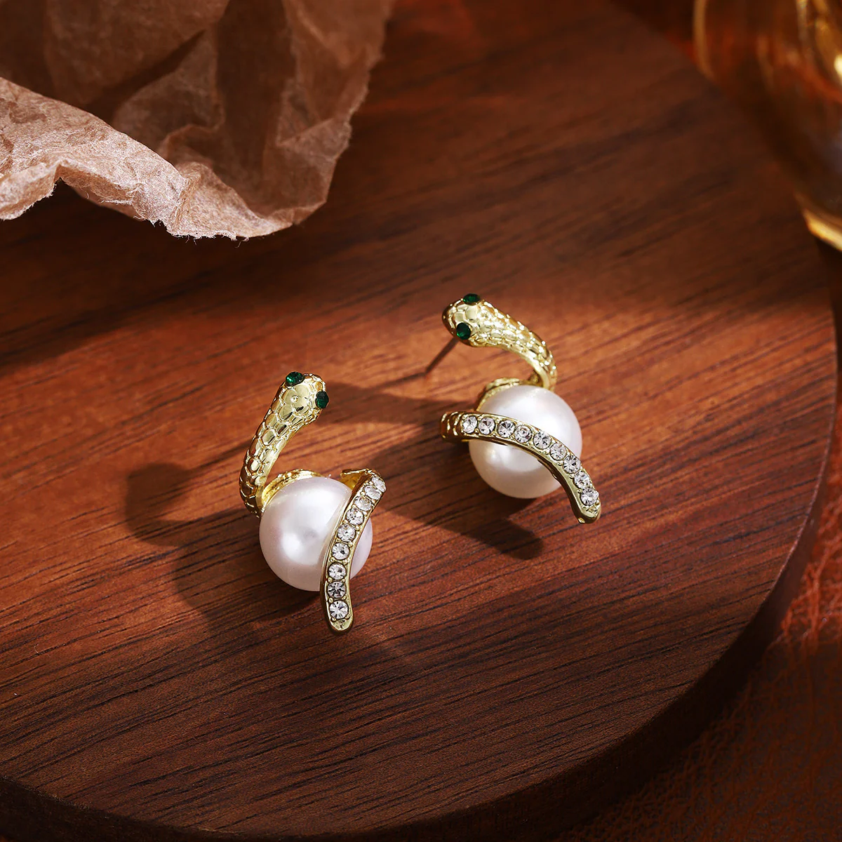 Slay n Slytherin Pearl Earrings - Image 5