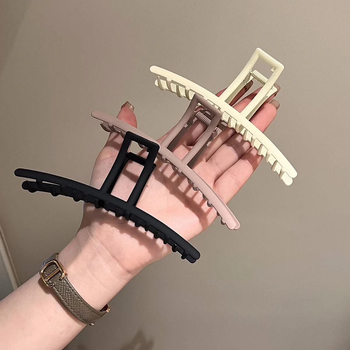 Slim XL Claw Clips- browns (matte)