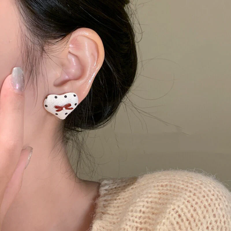 Smitten Red Bow Earrings - Image 3
