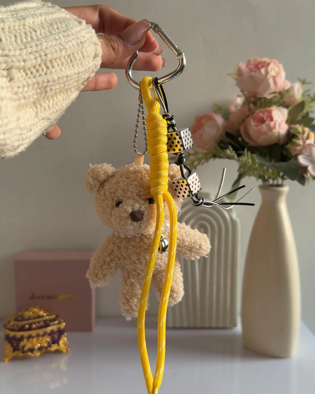 Snuggle Bear Bag Plush Charm - Image 2