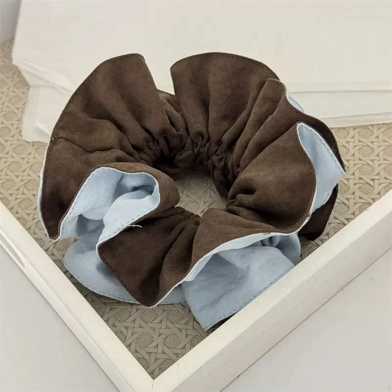 Soft Sky Contrasting Scrunchie - Image 2