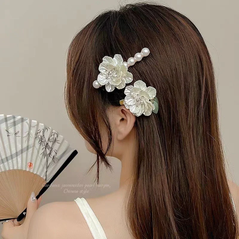 Soft-sparkle Flower Hair Clip(⁠Pack to 2) [handmade] - Image 2