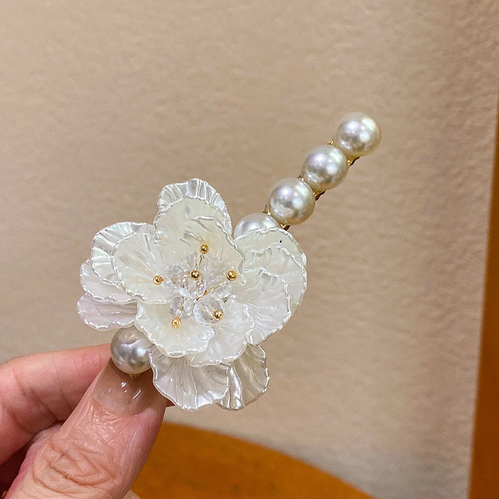 Soft-sparkle Flower Hair Clip(⁠Pack to 2) [handmade] - Image 3