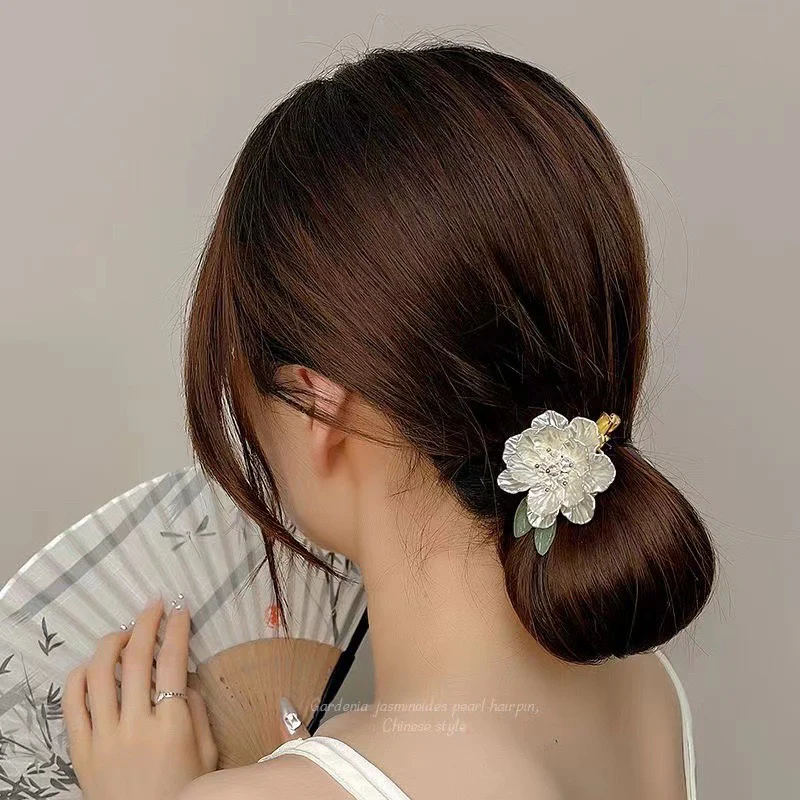 Soft-sparkle Flower Hair Clip(⁠Pack to 2) [handmade] - Image 5