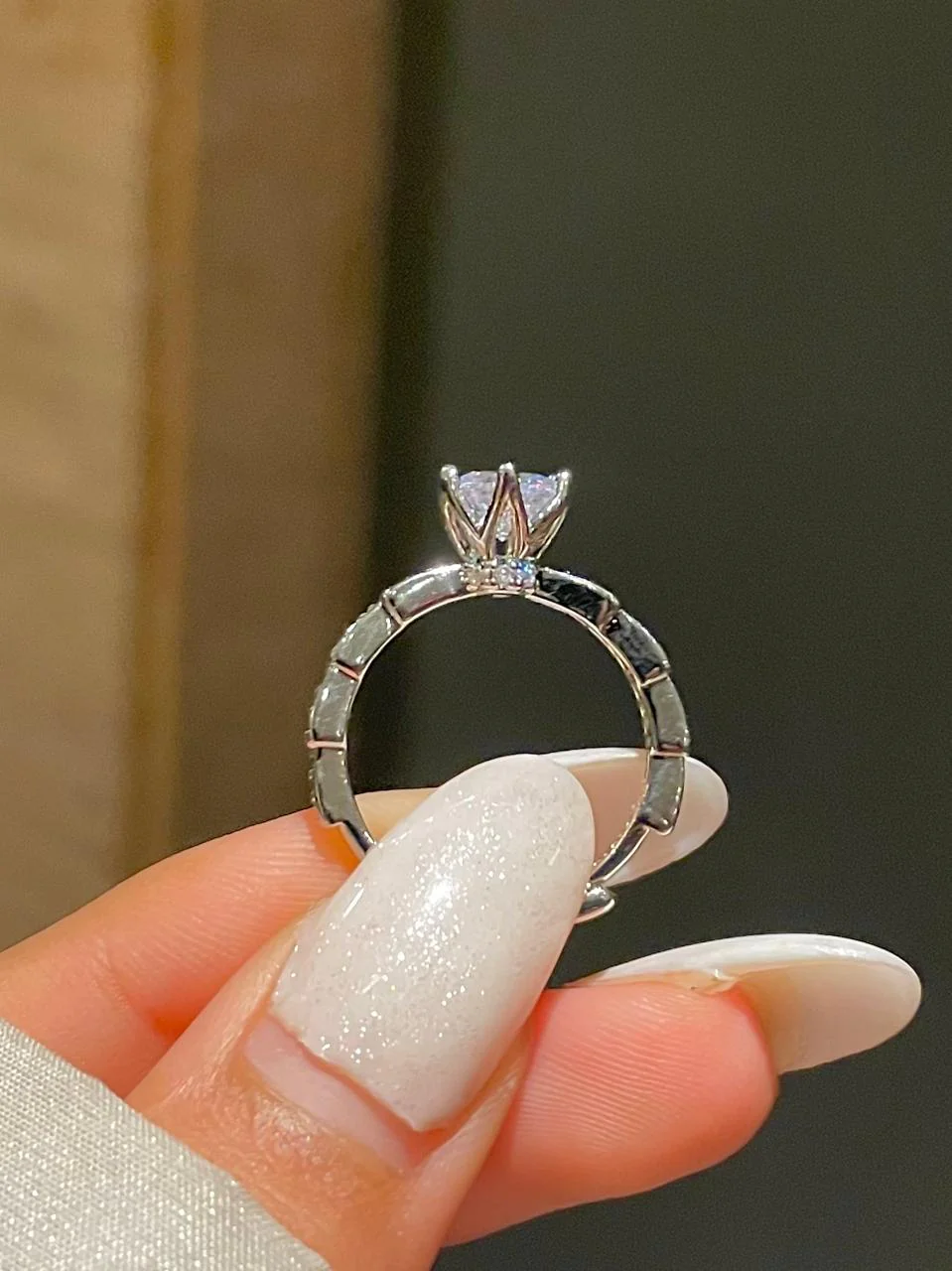 Solitaire Crown Promise Ring - Image 4