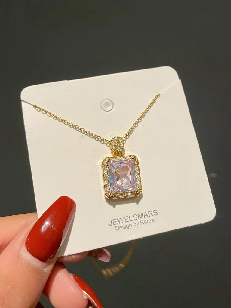 Solitaire necklace ( stainless  Steel)