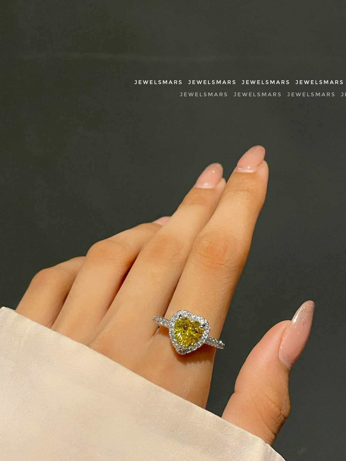 Soulmate Heart Ring- yellow - Image 2